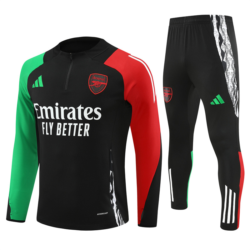 AAA Quality Arsenal 24/25 Tracksuit - Black/Red/Green